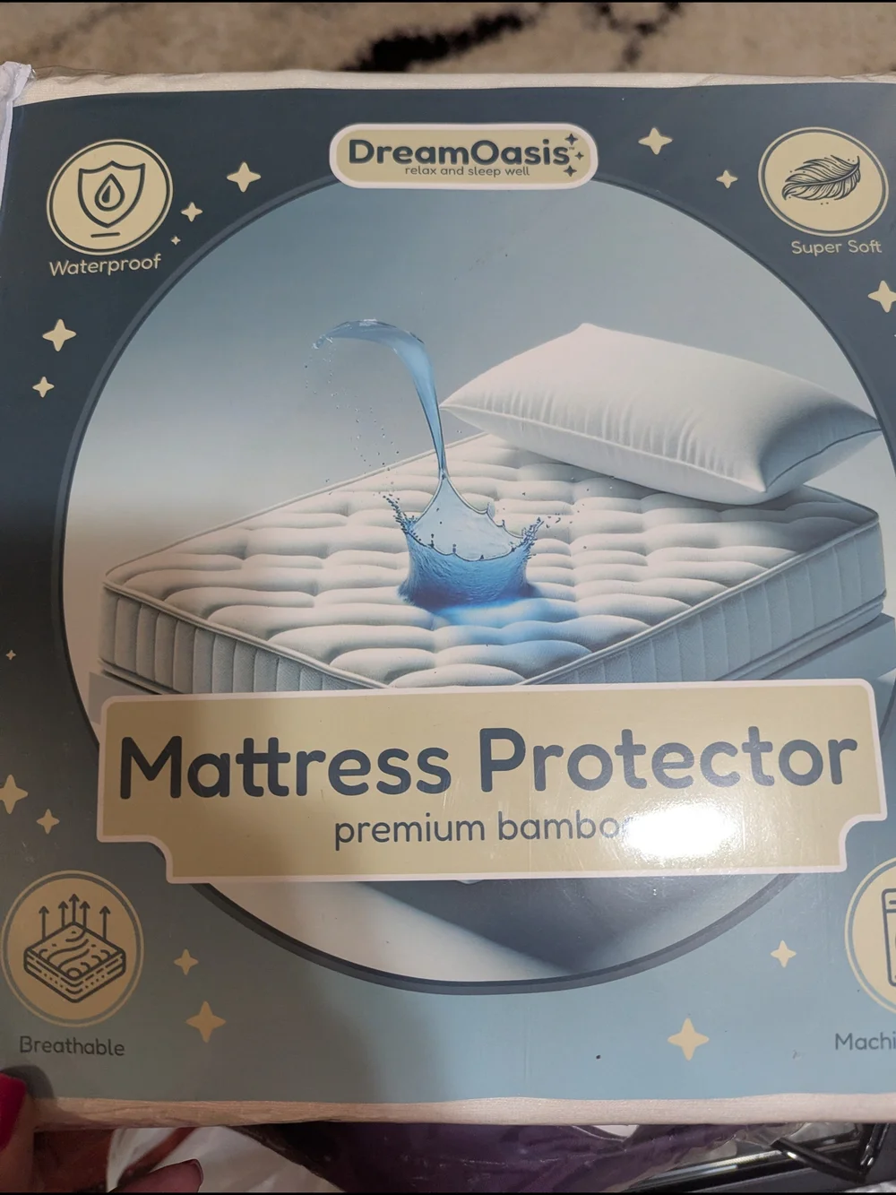 Premium Bamboo Mattress Protector Queen